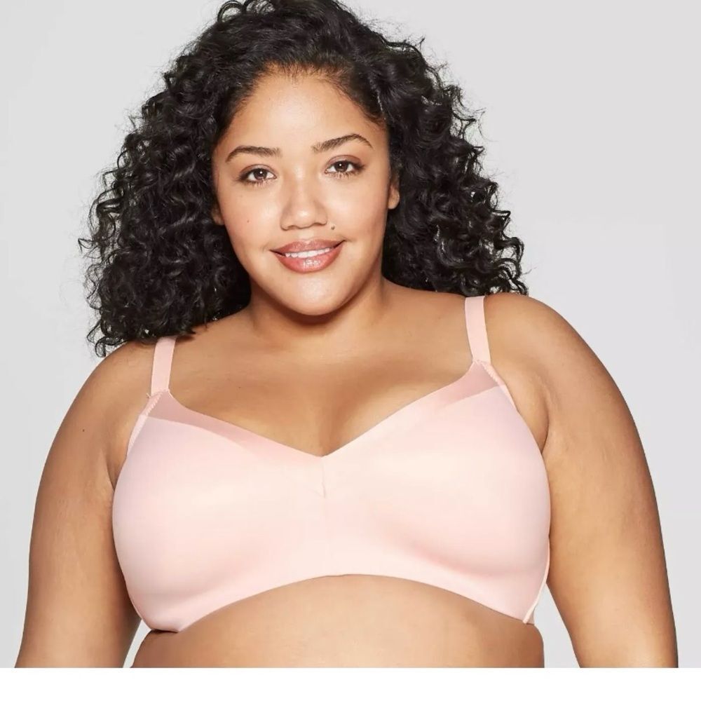 Women's‎ Plus Size Wirefree Bra - Auden Casual Pink 40G